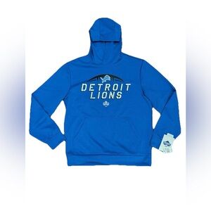 NFL DETROIT LIONS Scouting Combine Hoodie Sweatshirt Men’s Medium NWT Blue